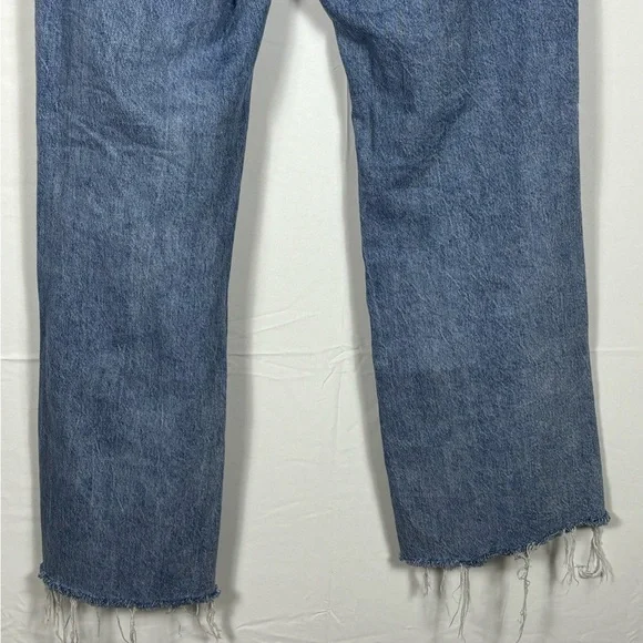 Lucky Brand Boyfriend Jeans Distressed Denim Flare Light Blue- Size 10 - Picture 8 of 9